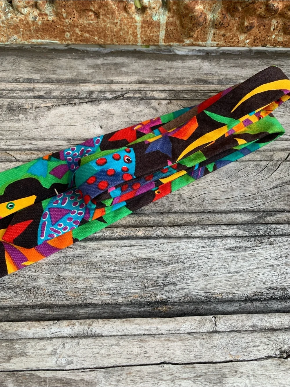 Vintage Vertigo 90’s Psychedelic Fish Print Men's Tie